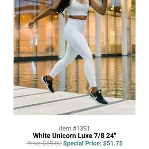 ZYIA White Unicorn Luxe Legging 8-10
